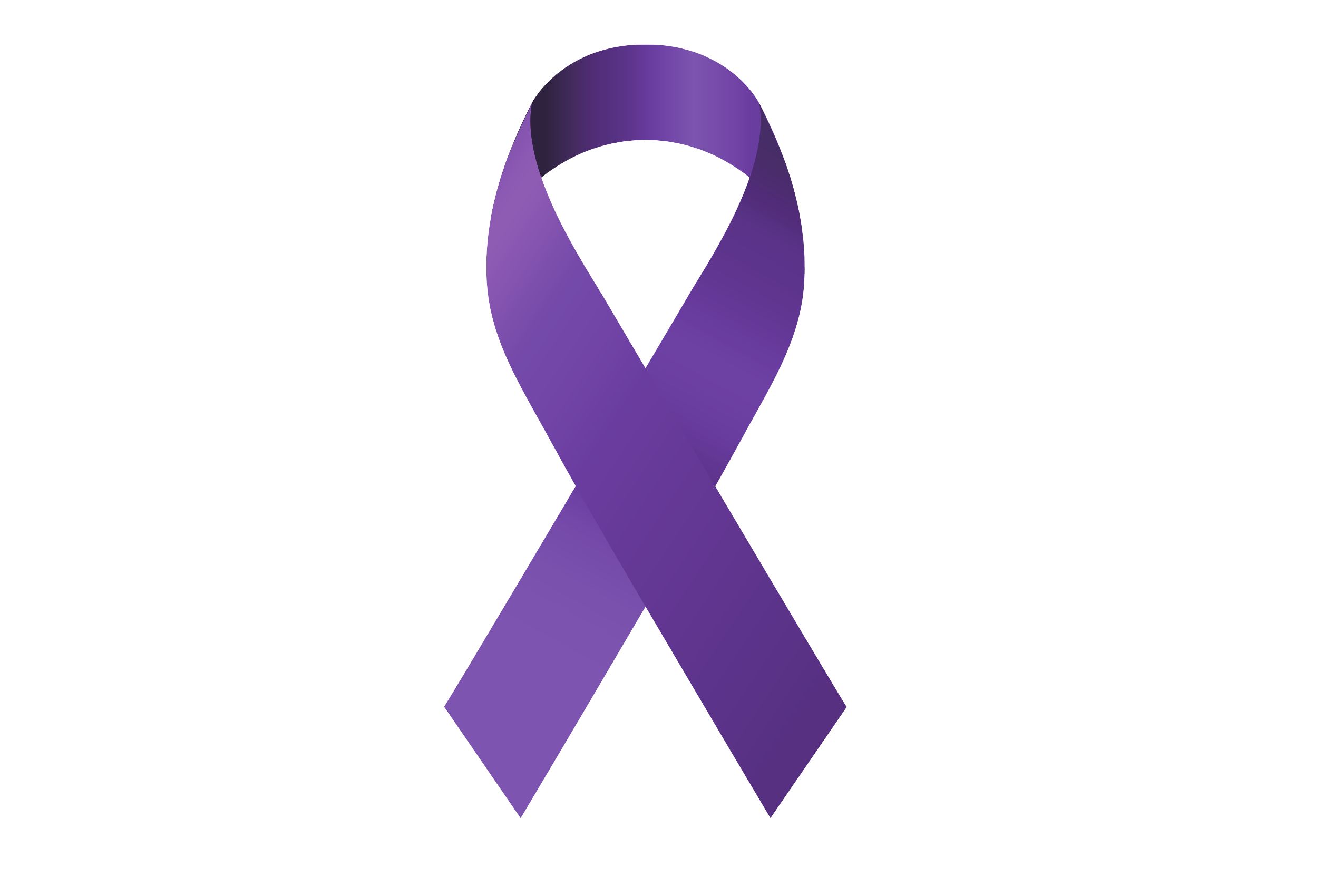 Purple ribbon for cancer awareness