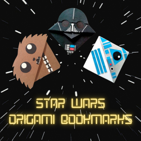 Characters from Star Wars as origami bookmarks.